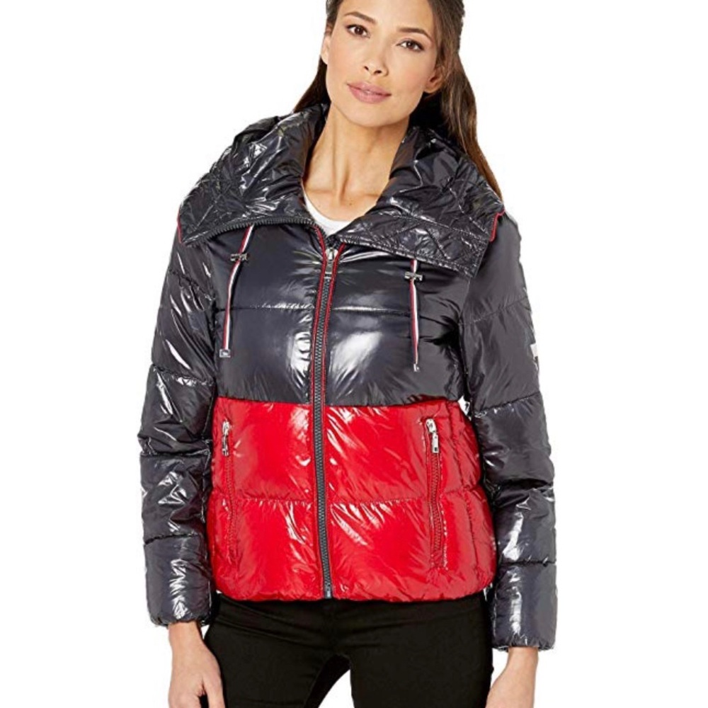 Tommy Hilfiger women’s shiny puffer coat